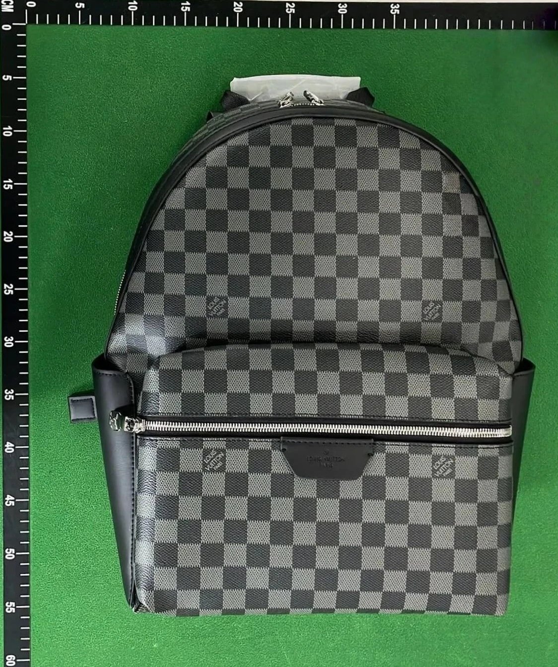 LV Black Checkered Backpack