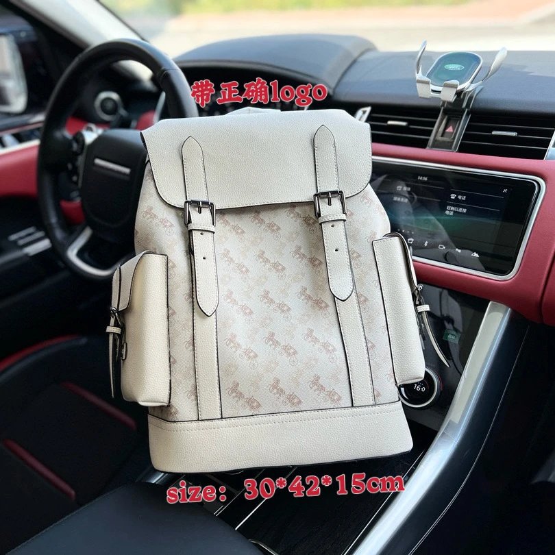 COACH White Horse and Carriage Medium Backpack