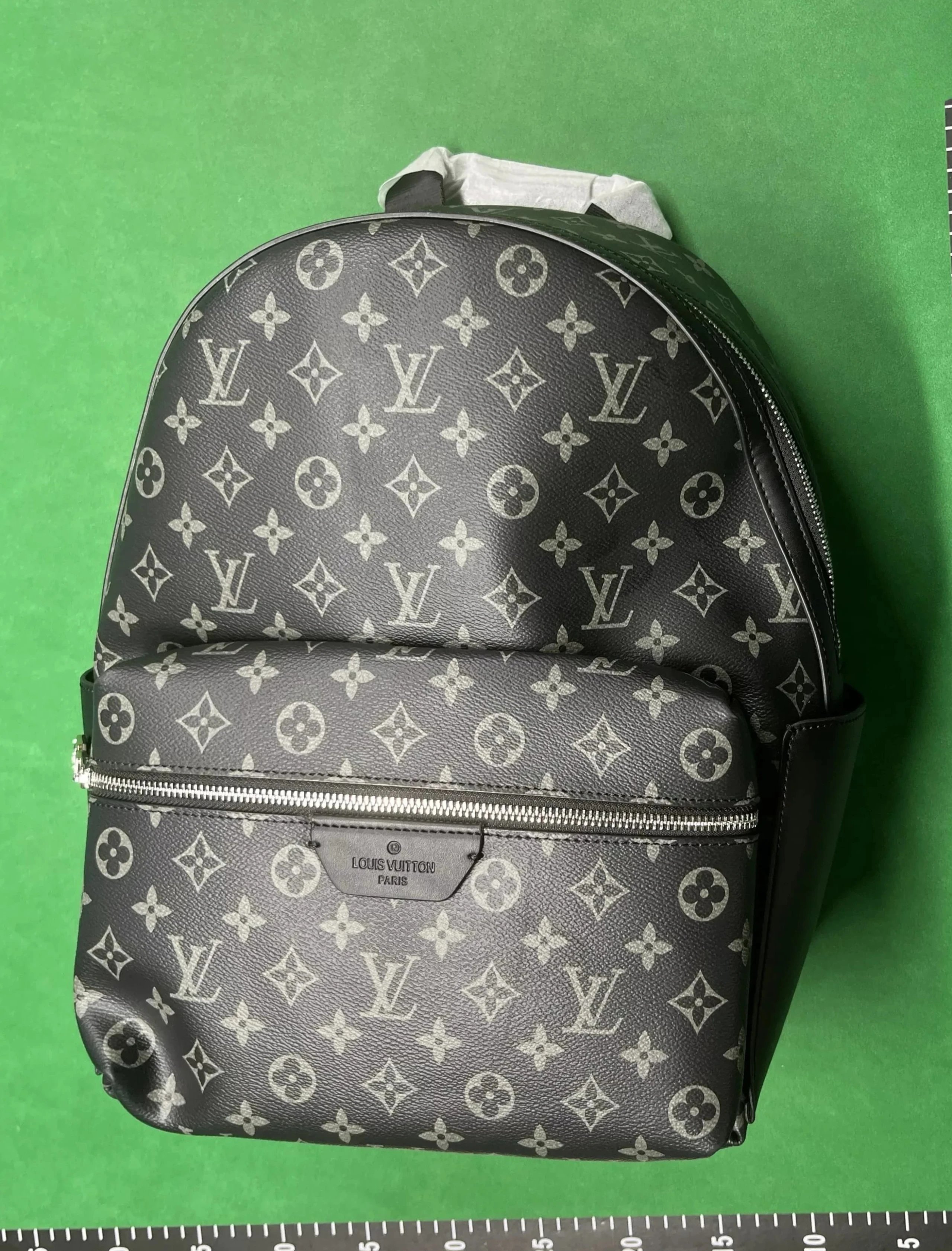 LV Black Monogram Full Print Backpack