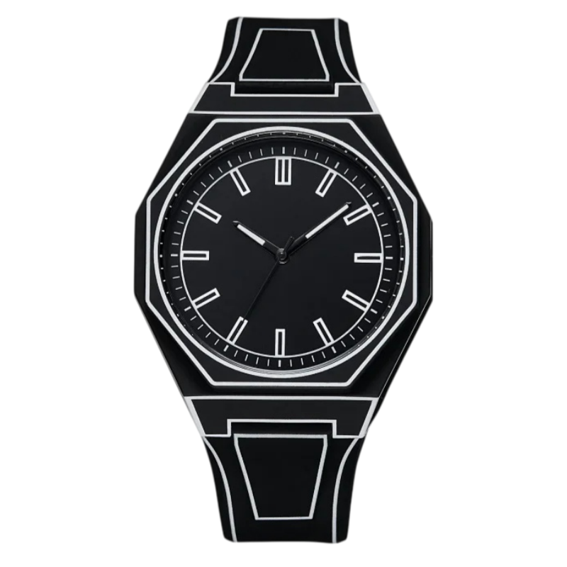 RELOJ BÁSICO CON REBORDE BLANCO