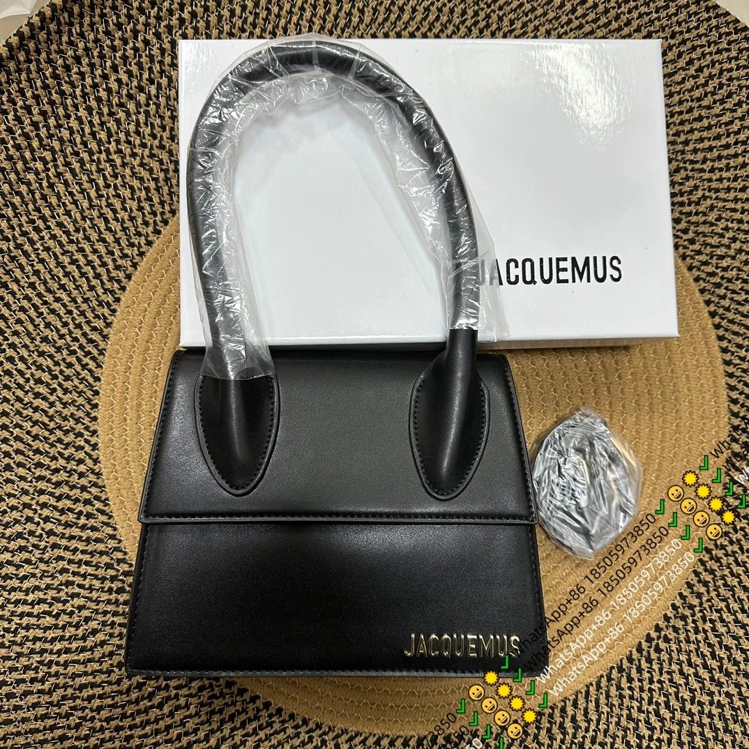 Jacquemus Crossbody Bags Structured flap top-handle bag — A