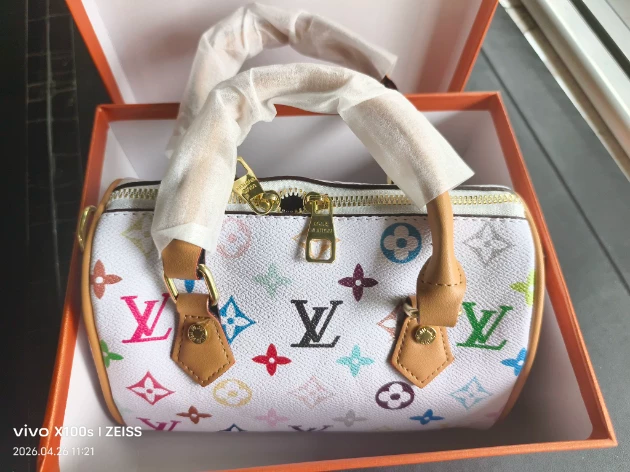 Louis Vuitton x Takashi Murakami Speedy Nano White Multicolored Monogram Canvas
