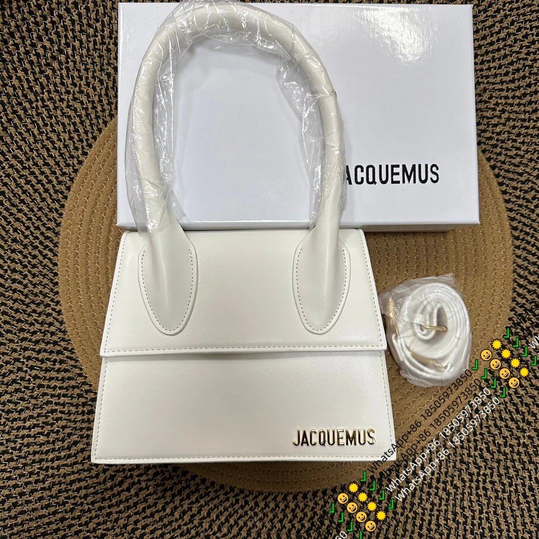 Jacquemus Crossbody Bags Structured flap top-handle bag — B