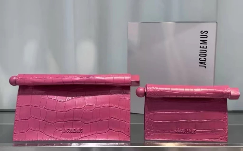 Sheepskin Fold Clutch - Crocodile Burgundy