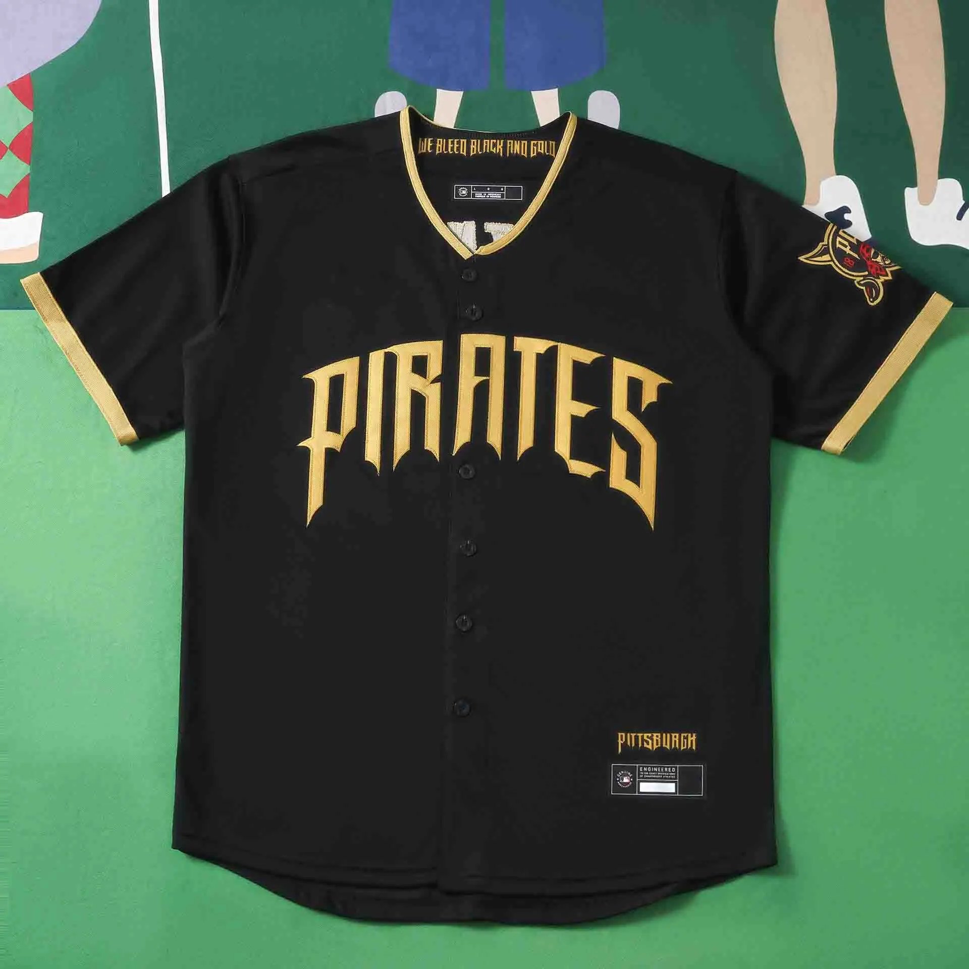 2627 MLB Pittsburgh Pirates Black 15#CRUZ
