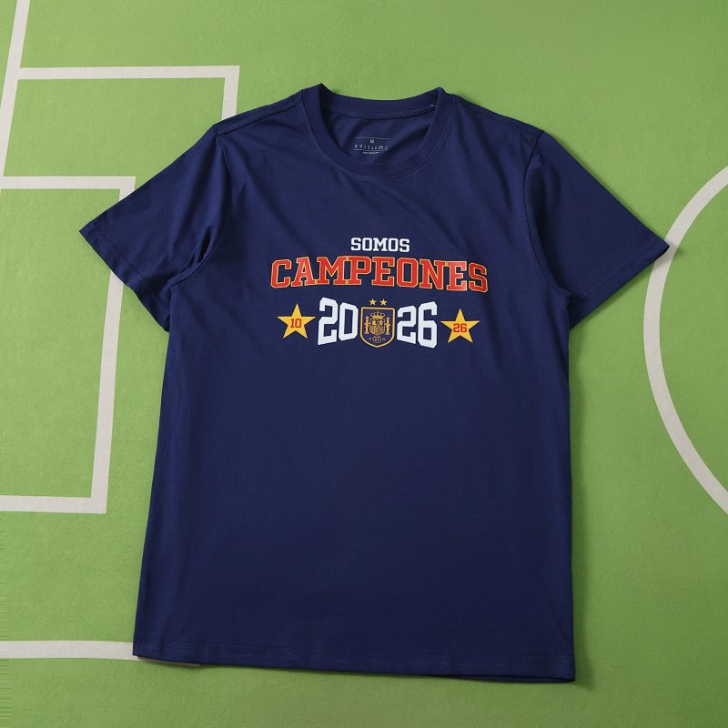 2026 Spain Pure Cotton Champion T-Shirt