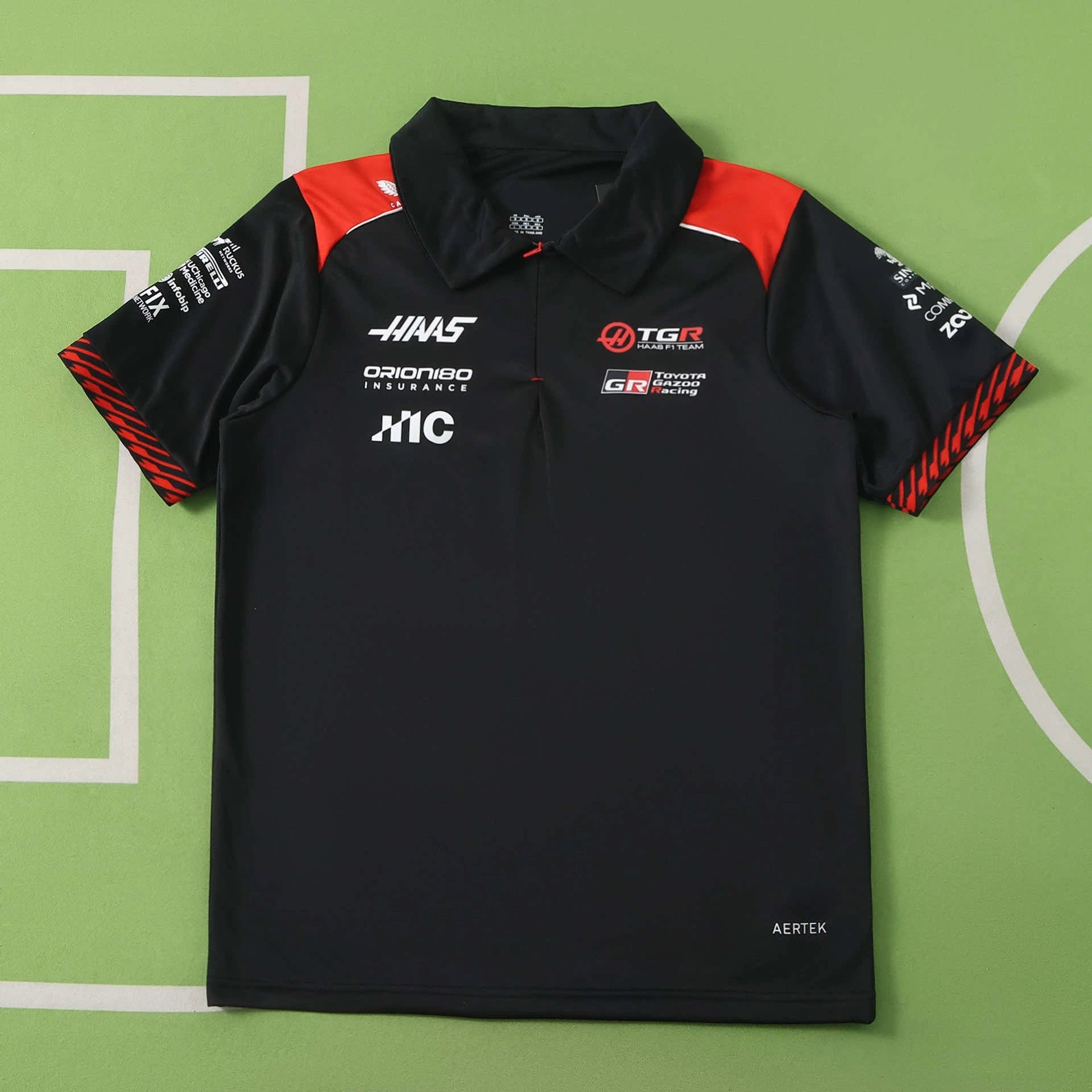 2026 F1 Haas Black Polo Shirt