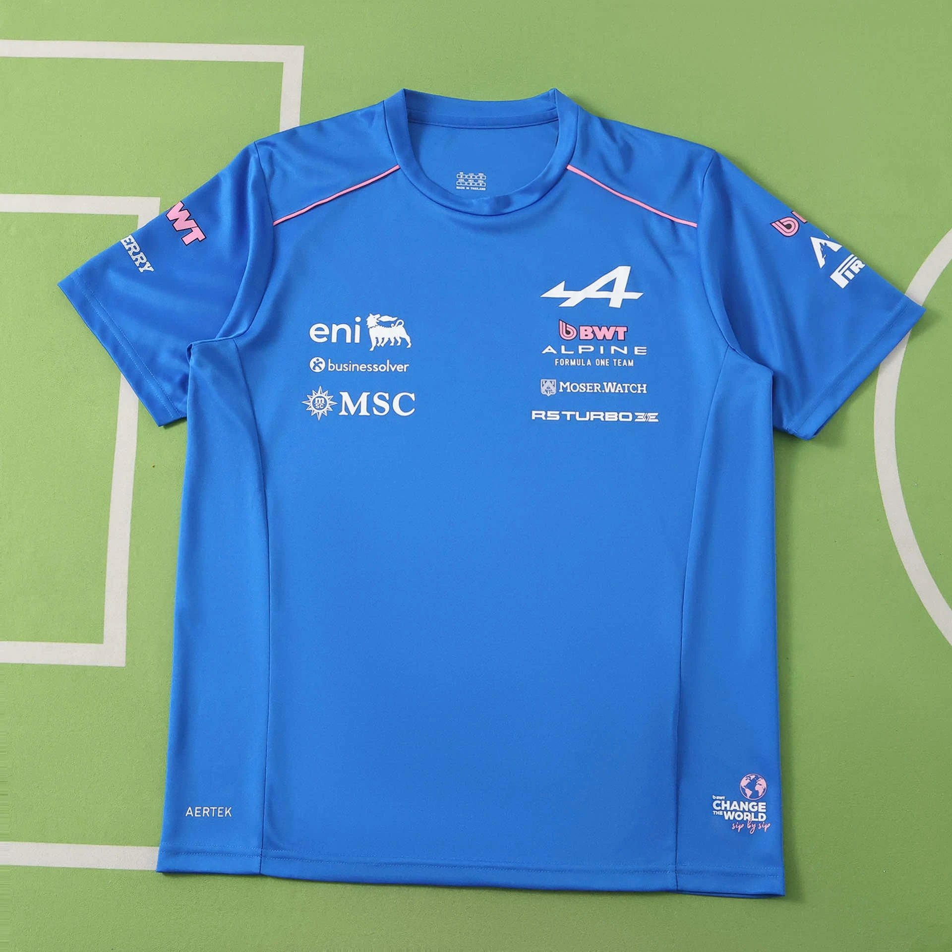 2026F1 High Mountain Blue Round Neck T-shirt