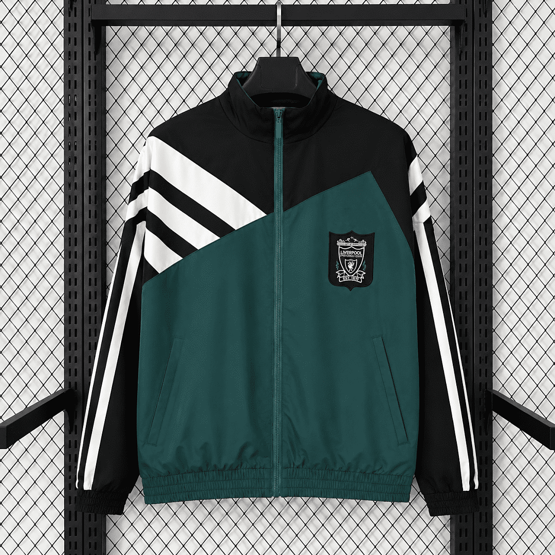 9596 Liverpool Green Retro Trench Coat
