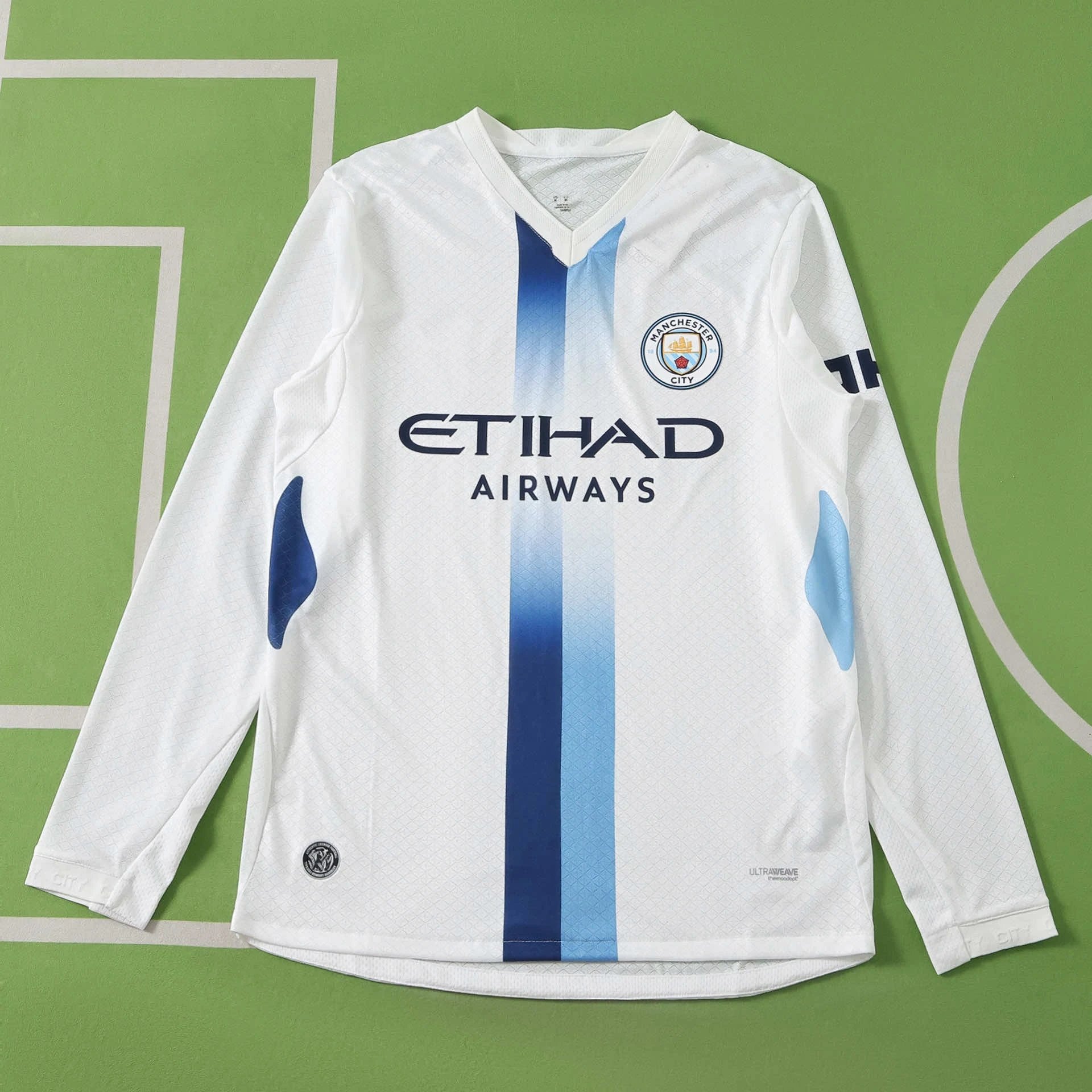 2026-27 Manchester City Away Long-Sleeve Player Version Jersey - White