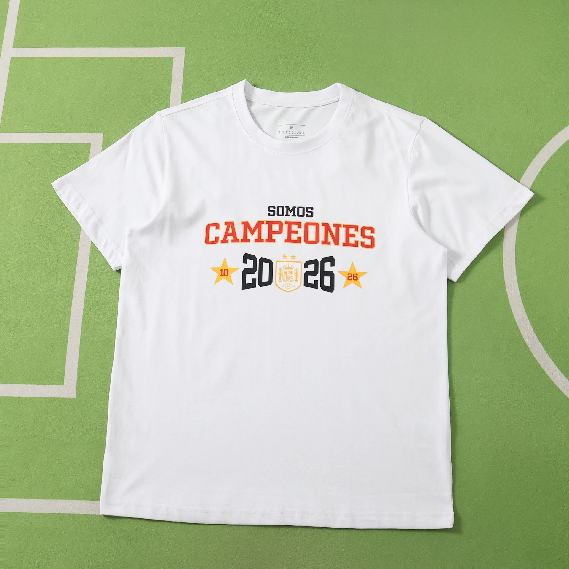 2026 Spain White Championship Pure Cotton T-Shirt