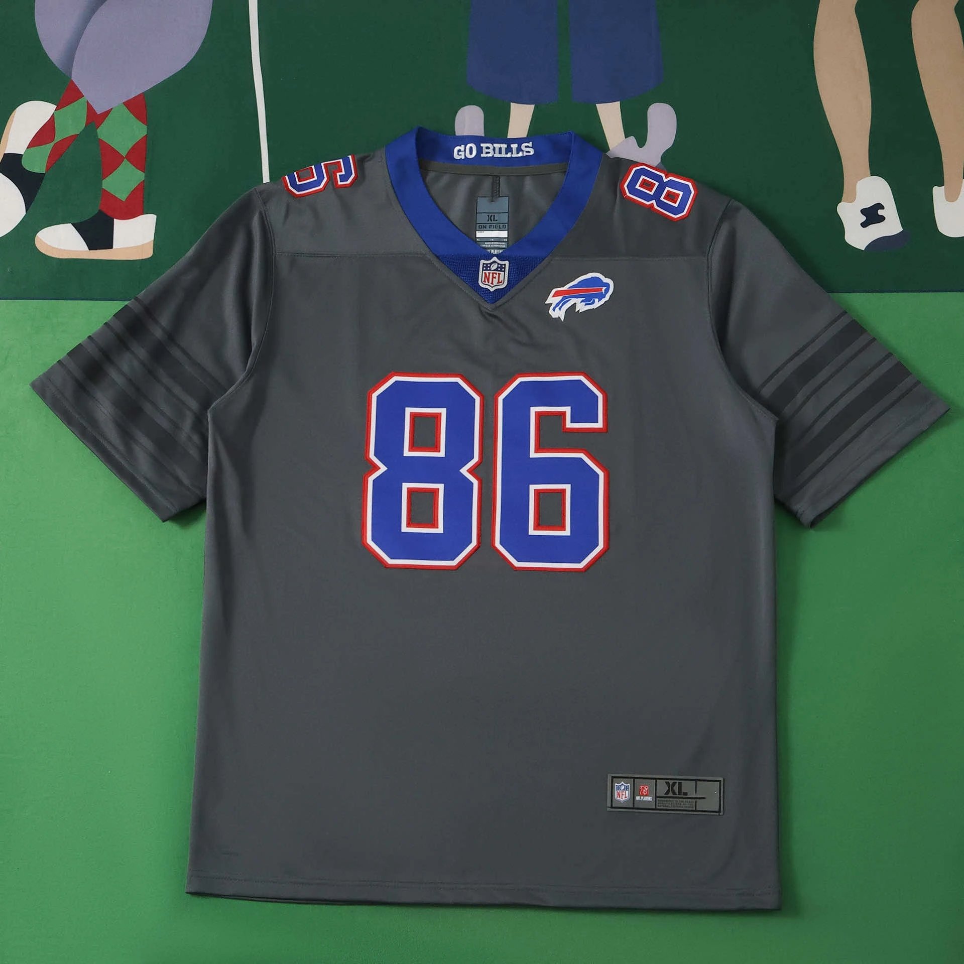 2026 NFL Buffalo Bills grey 86#KINCAID