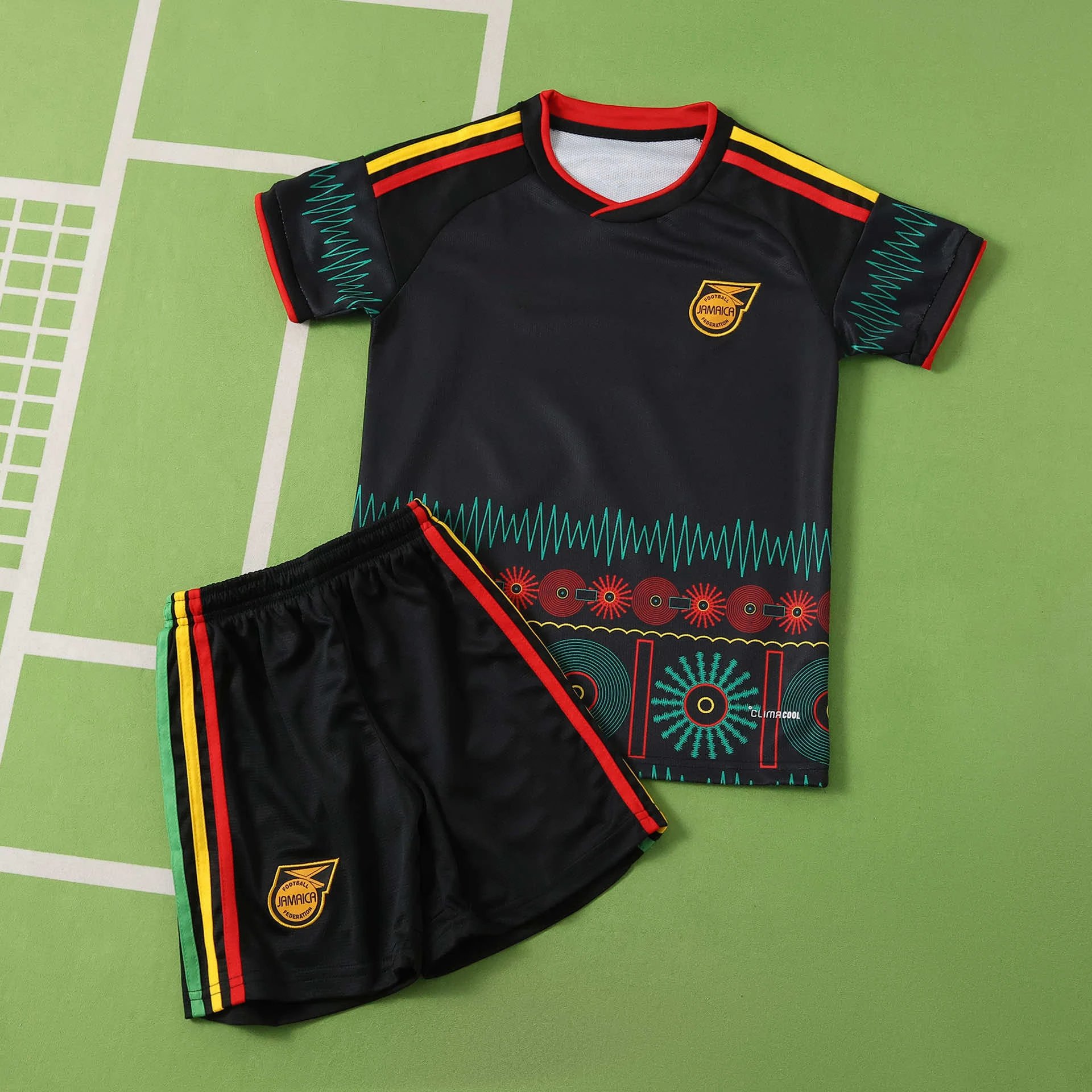 2026 Jamaica Away Kids Kit (Please note customization info when placing order; messages are not counted)