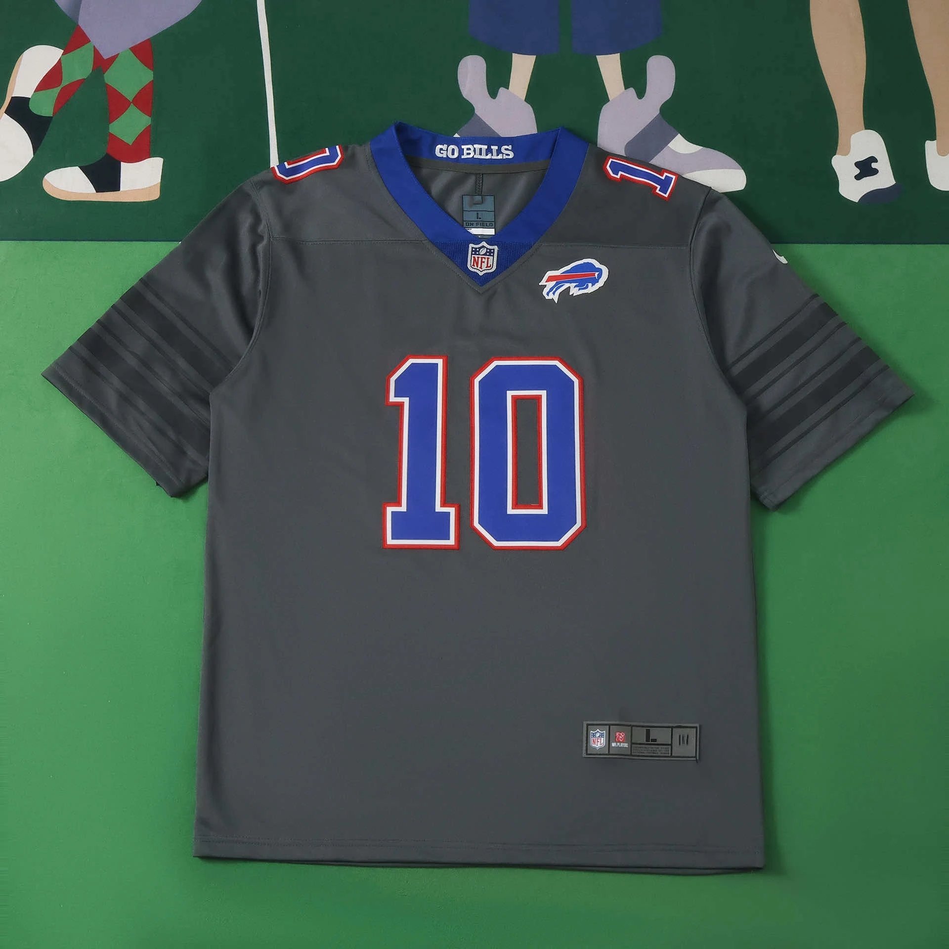 2026 NFL Buffalo Bills Grey 10# STAFFORD