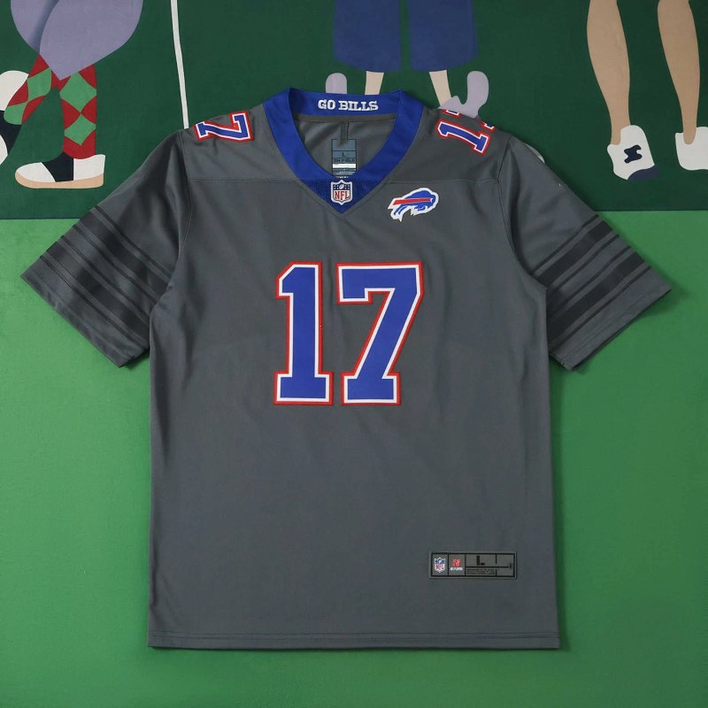 2026 NFL Buffalo Bills grey 17#ALLEN