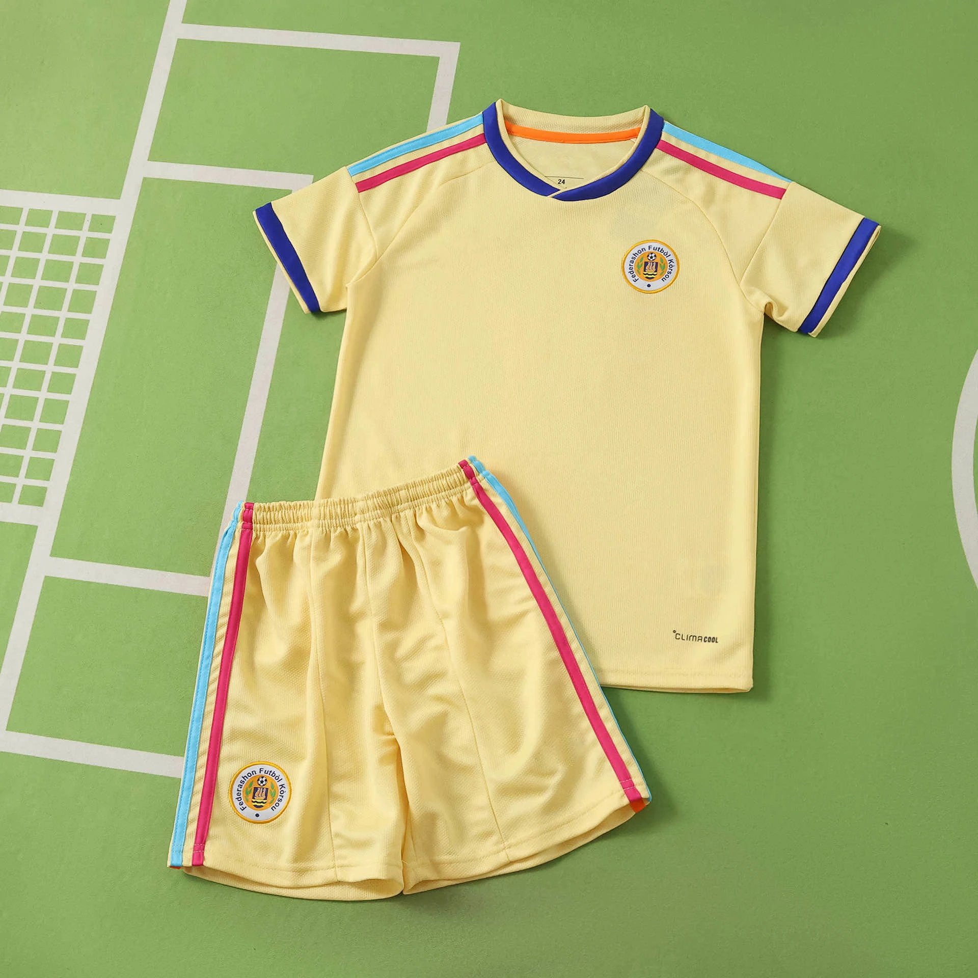 2026 Curacao Away Yellow Kids Kit (For custom info, please leave a note when placing your order; messages are not counted)