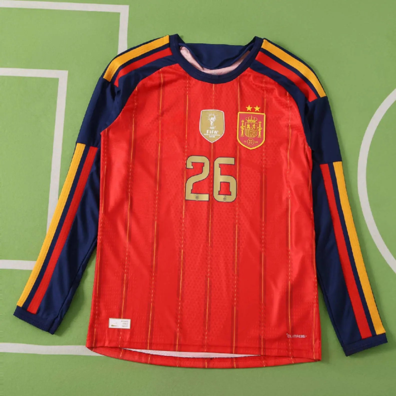 2026 Spain home championship long sleeved player edition two stars