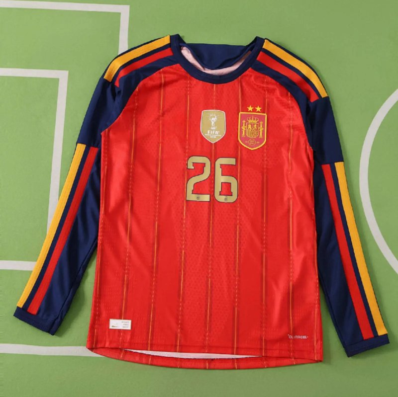 2026 FIFA World Cup Spain home champion Long sleeves Player version two star