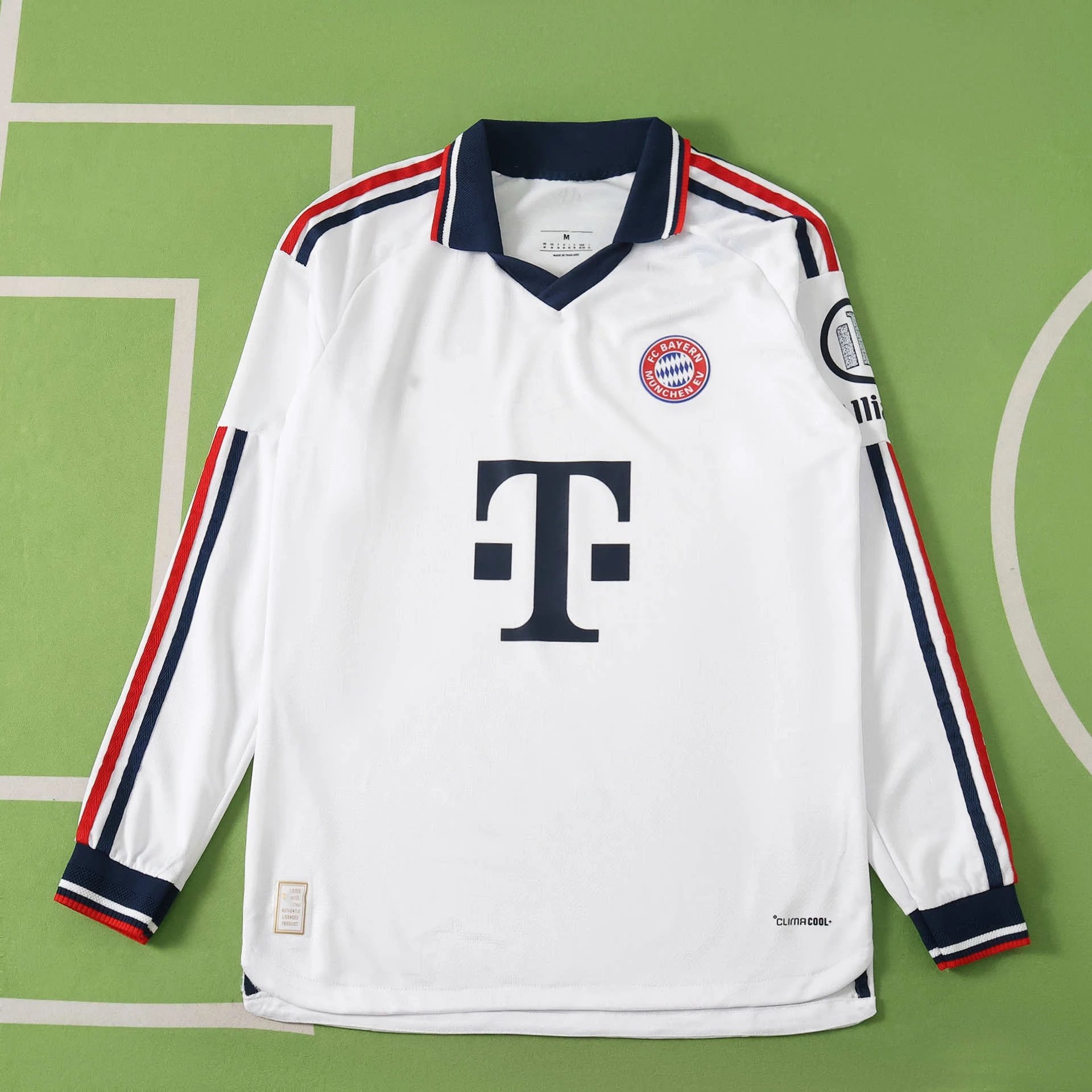 2627 Bayern Away White Long Sleeve Player Version