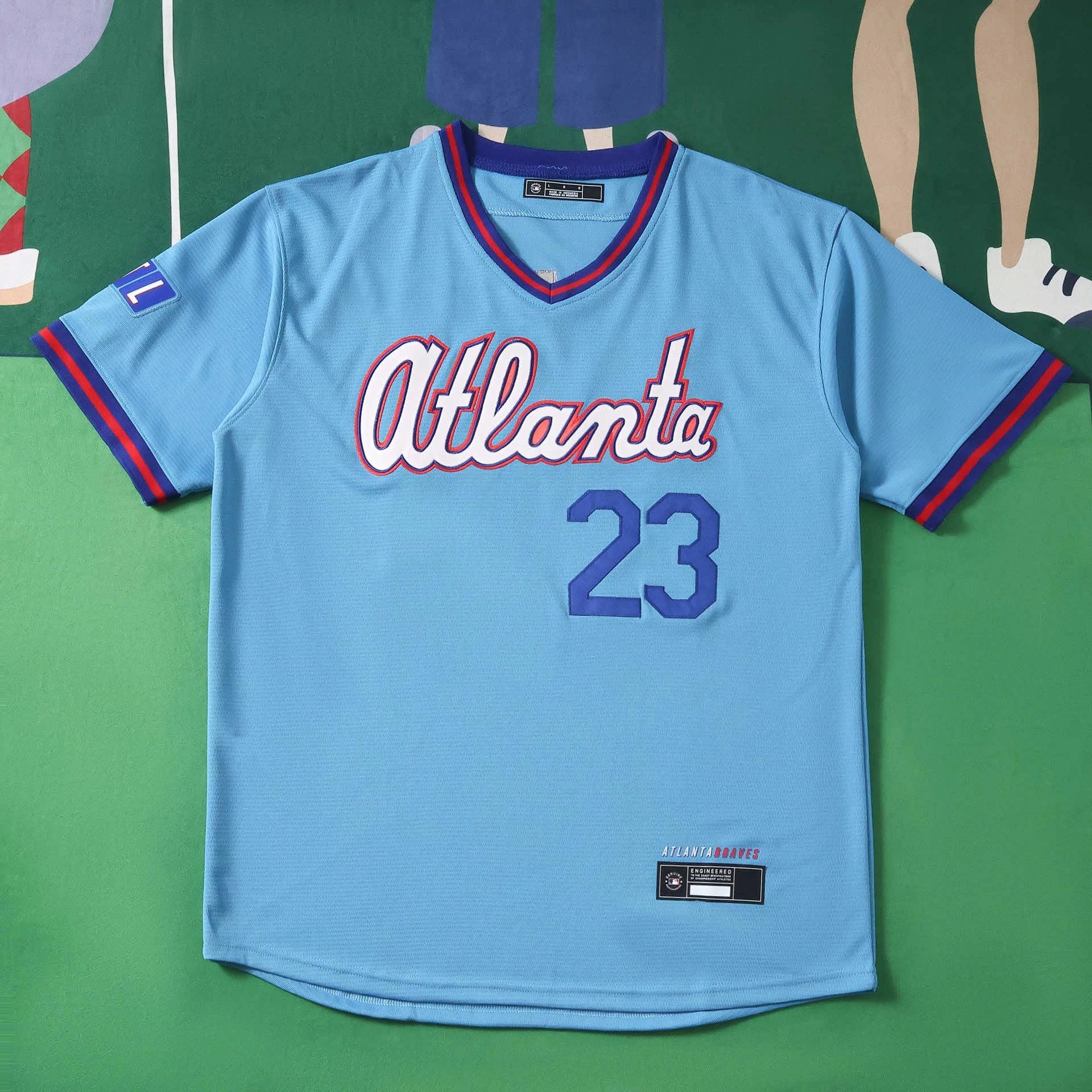 2627 MLB Atlanta Braves Blue 23#HARRISII