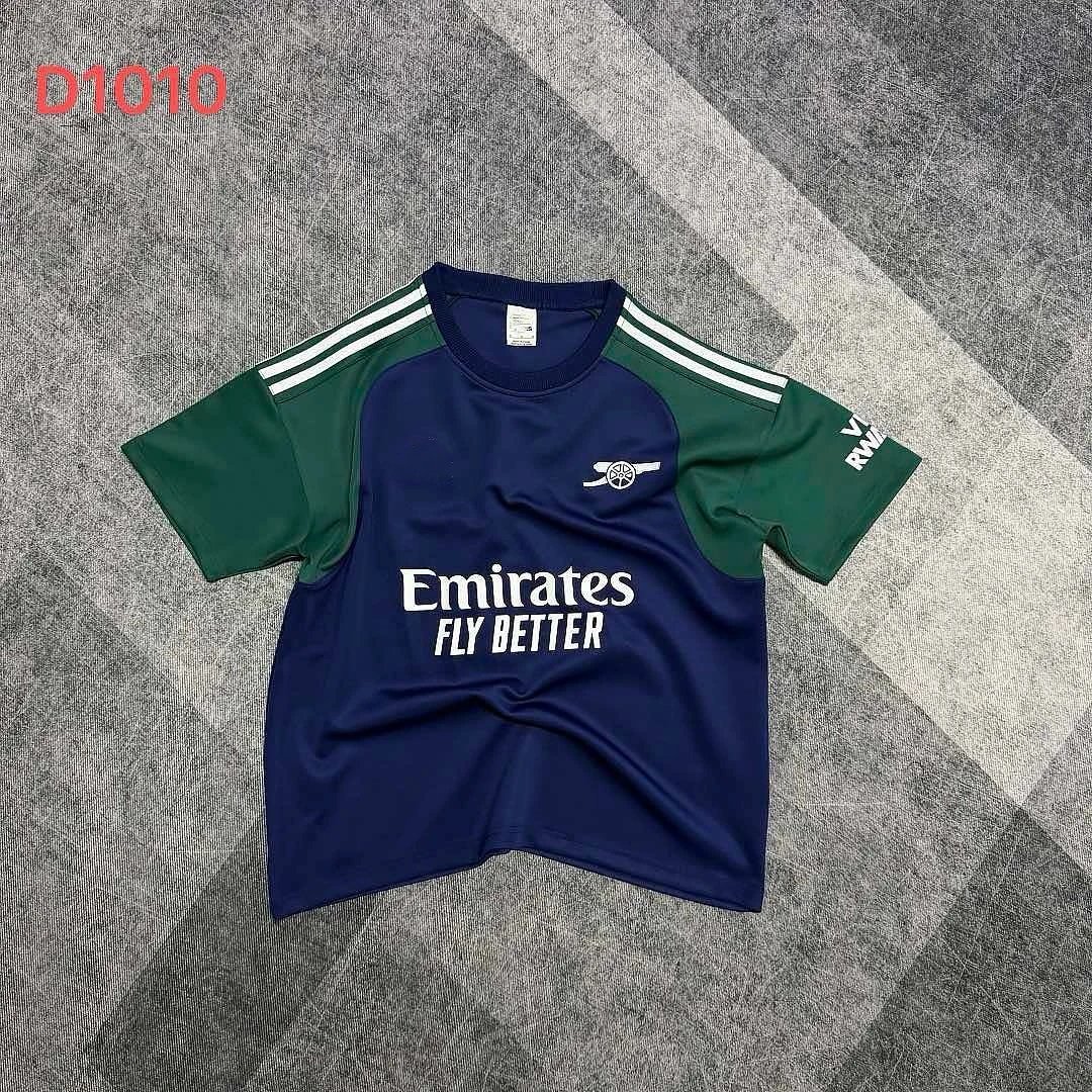 2627 Arsenal deep blue green arm casual T-shirt