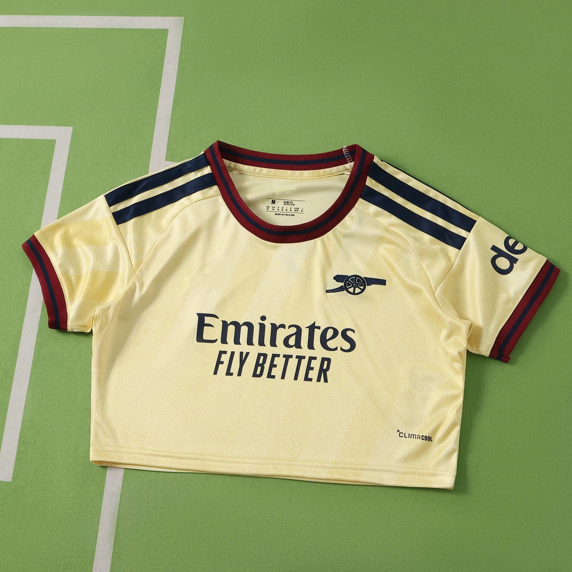 2627 Arsenal Away Yellow Yoga Women's Short Sleeve
