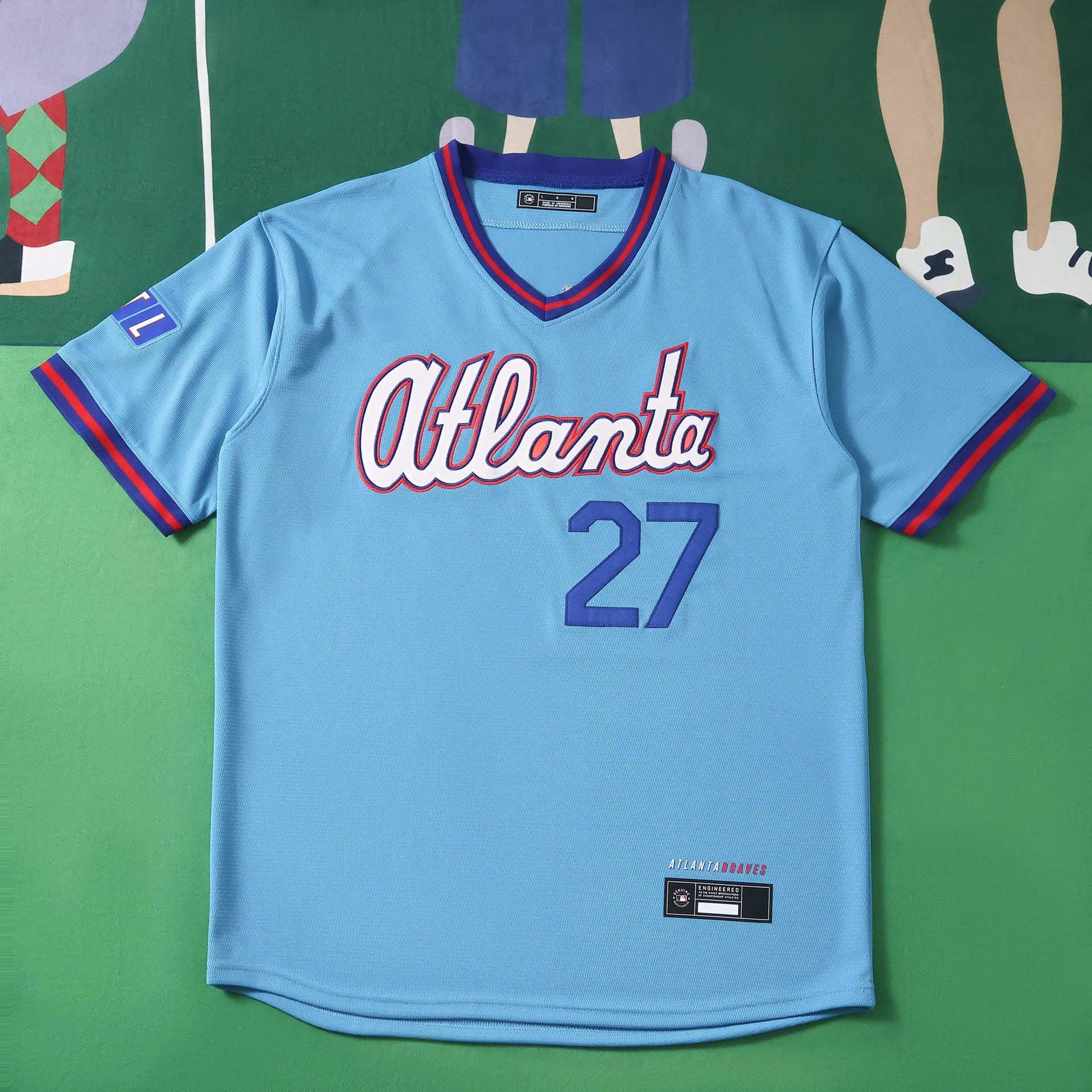 2627 MLB Atlanta Braves Blue 27#RILEY