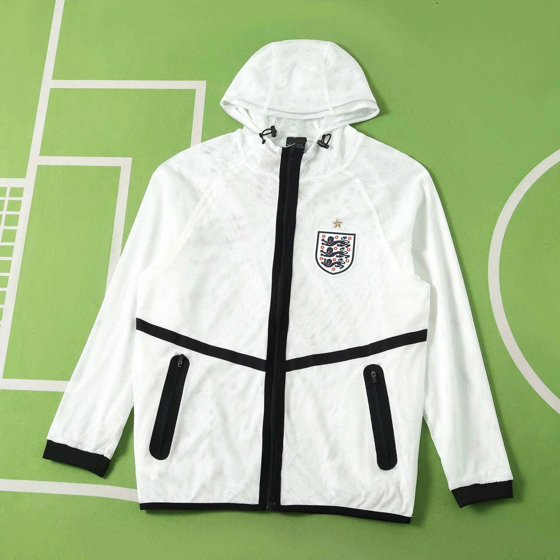2026 England White Hooded Pre-Match Shirt (Please note customization details when placing order; messages are not accepted)
