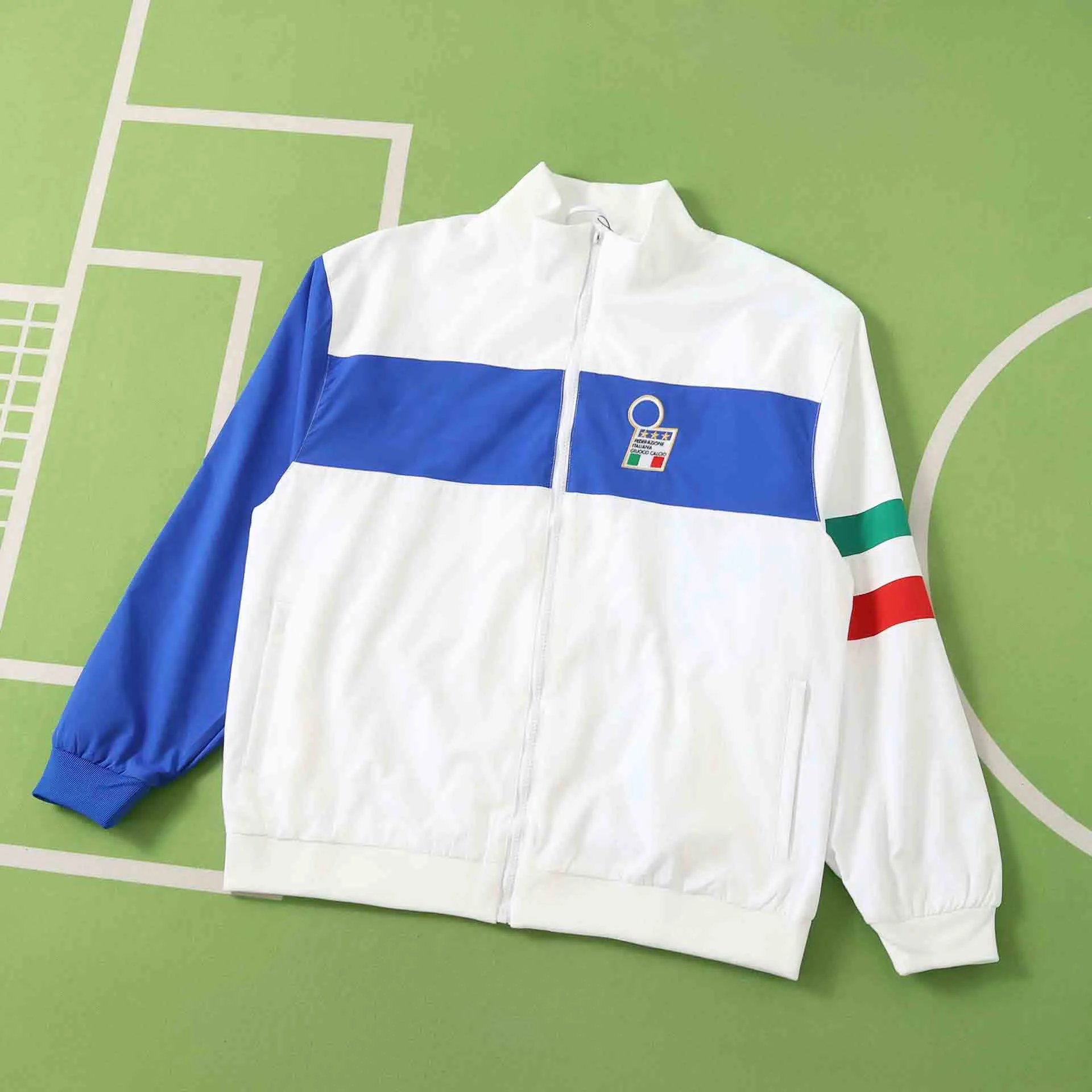 1994 Italian white and blue arm windbreaker (please note customization information when placing the order, messages are not included)