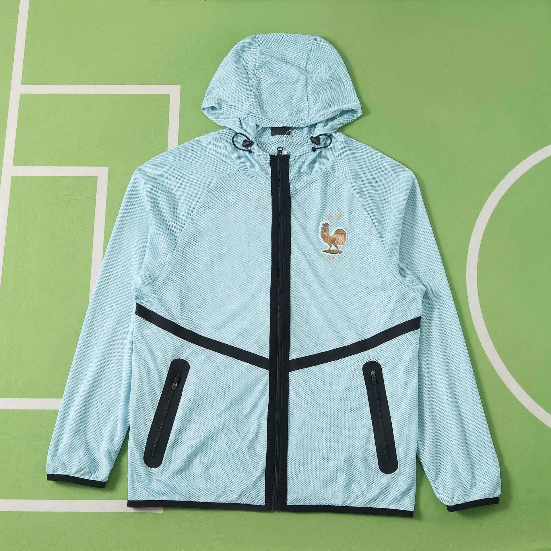 2026 French light blue hooded pre match uniform