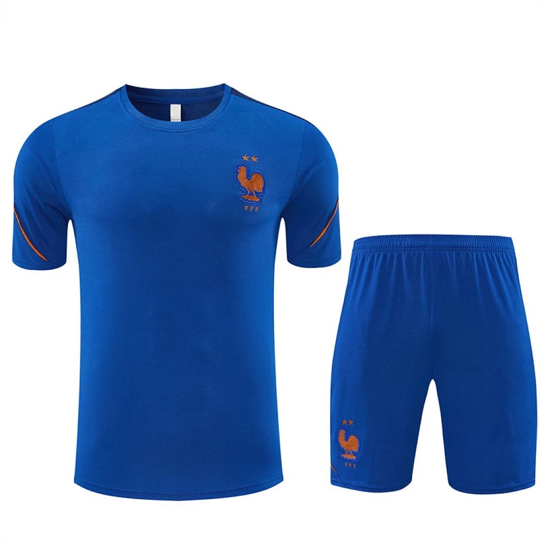 2026 France Blue Training Kit Short Sleeve Set