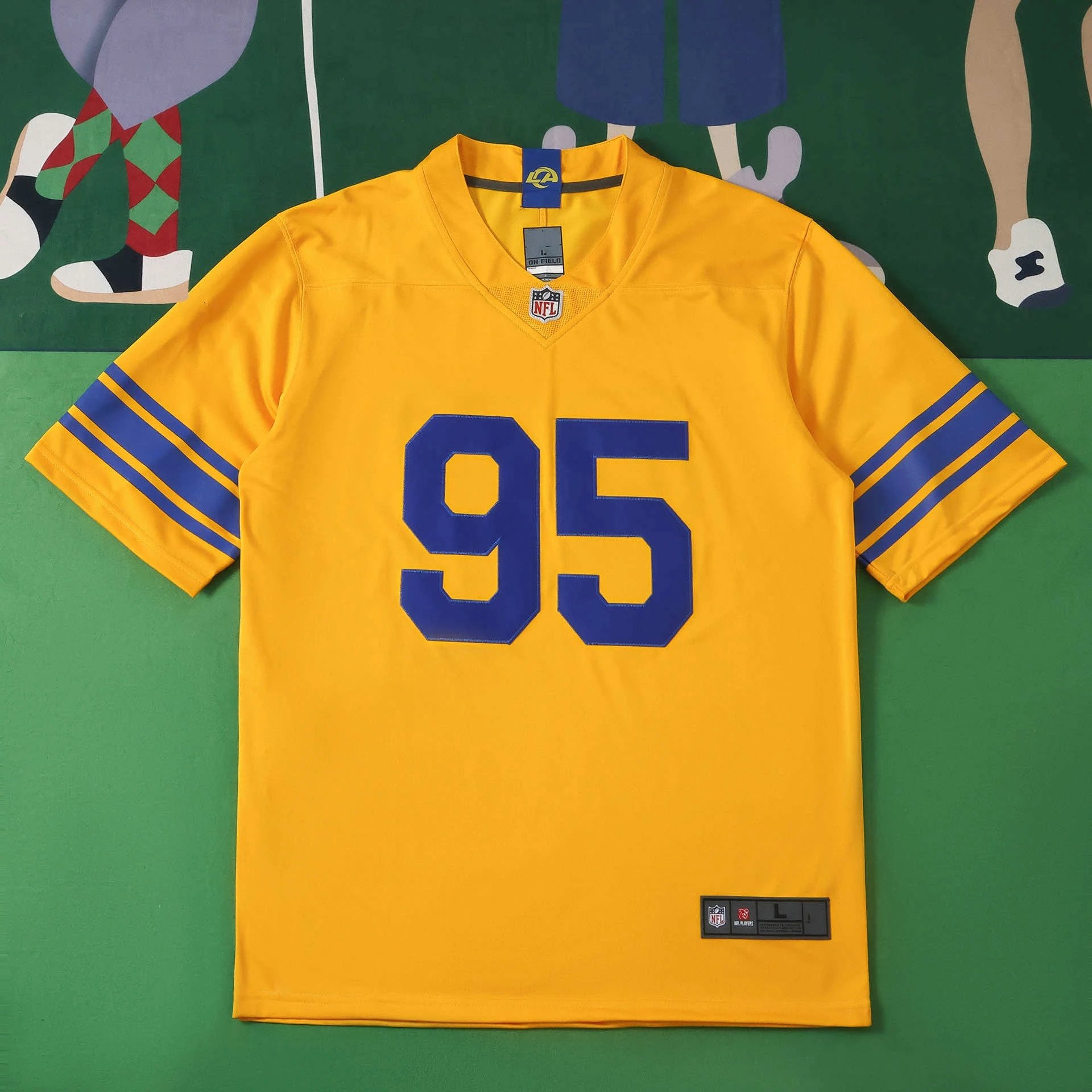 2026 NFL LosAngelesRams yellow 95#GARRETT
