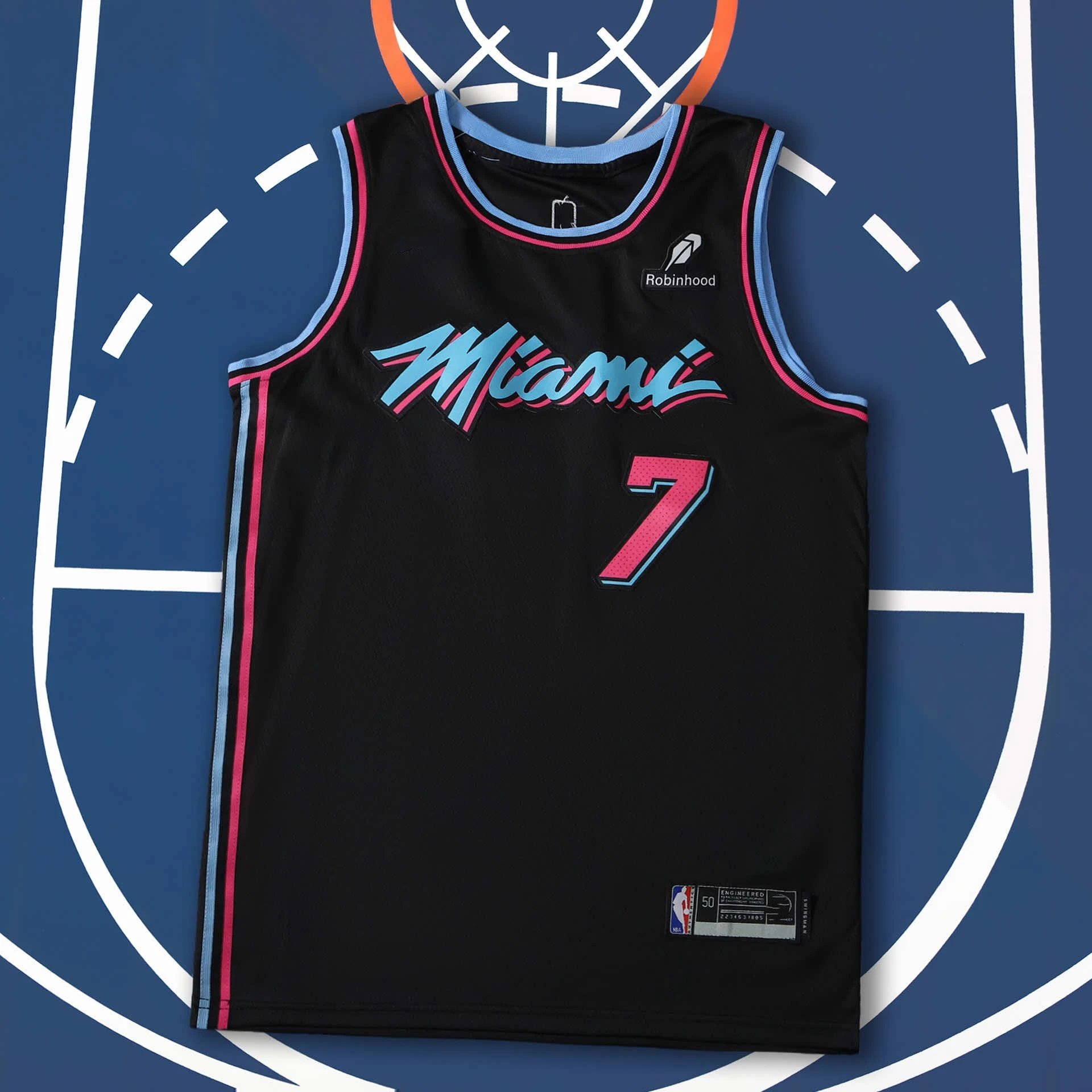 2026 NBA Miami Black Pink Font 7-ANTETOKOUNMPO