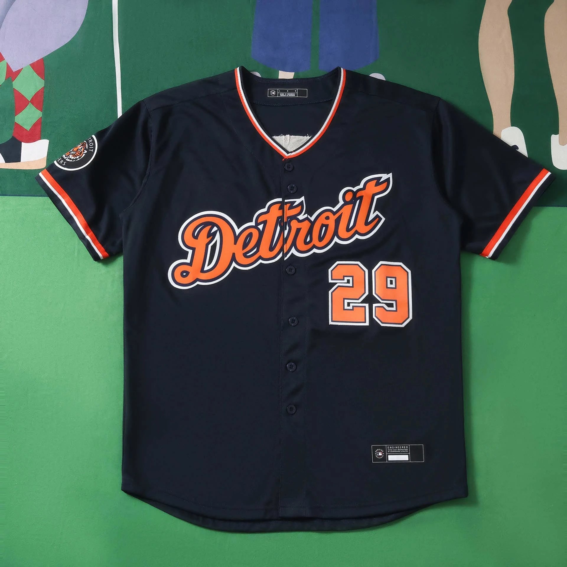 2627 MLB Detroit Tigers 黑色 29#SKUBAL