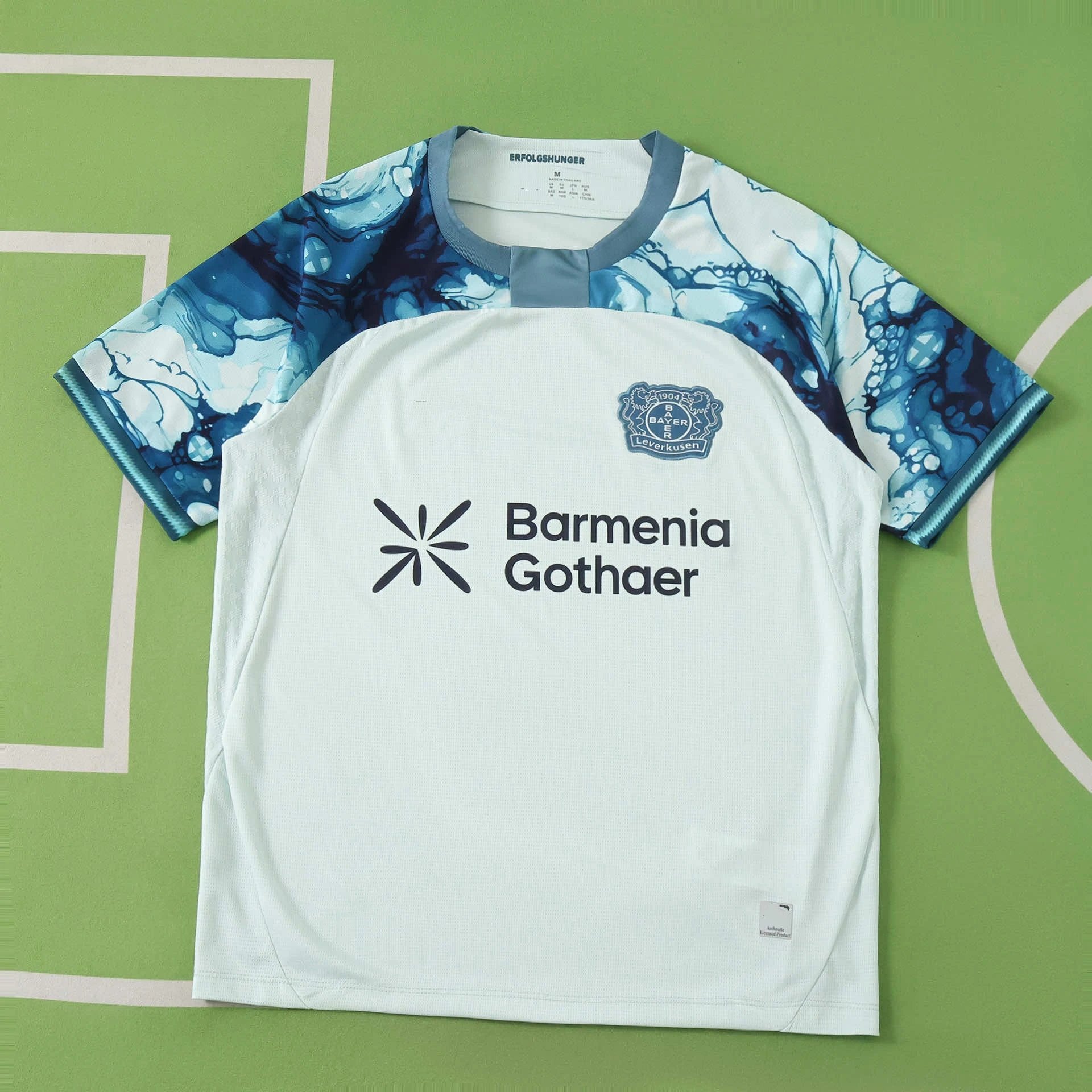 2627 Bayer Leverkusen Away Light Blue Thai Version