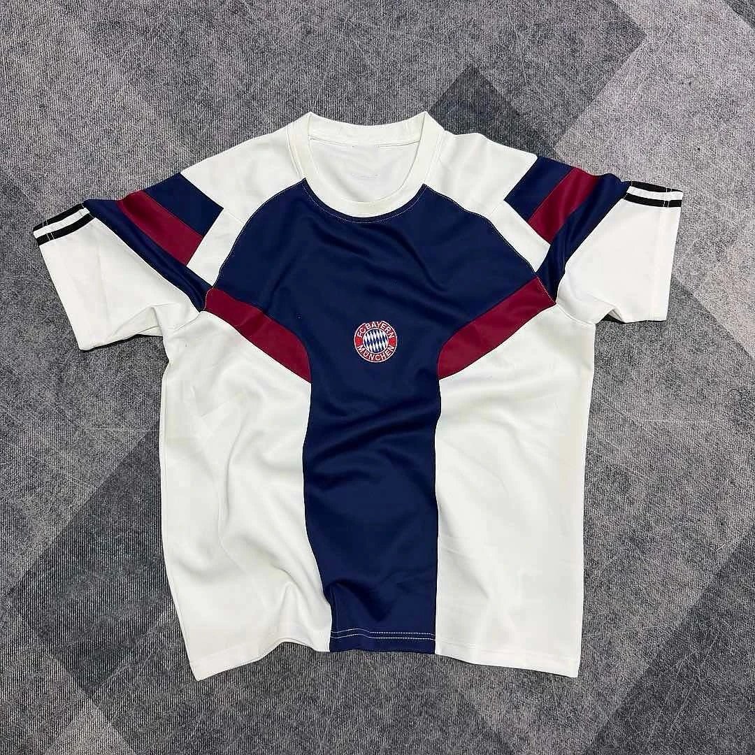 2627 Bayern Blue White Casual T-shirt