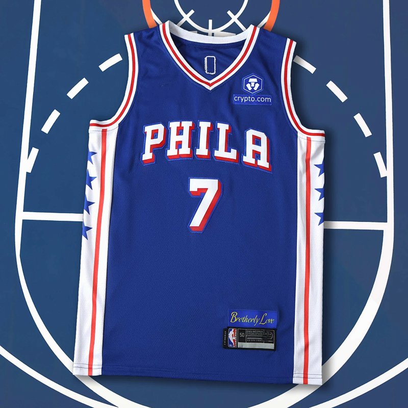2026 NBA Philadelphia 76ers Blue 7-BROWN