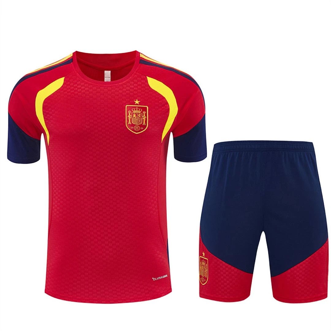2026 Spain Red Training Kit Short Sleeve Set