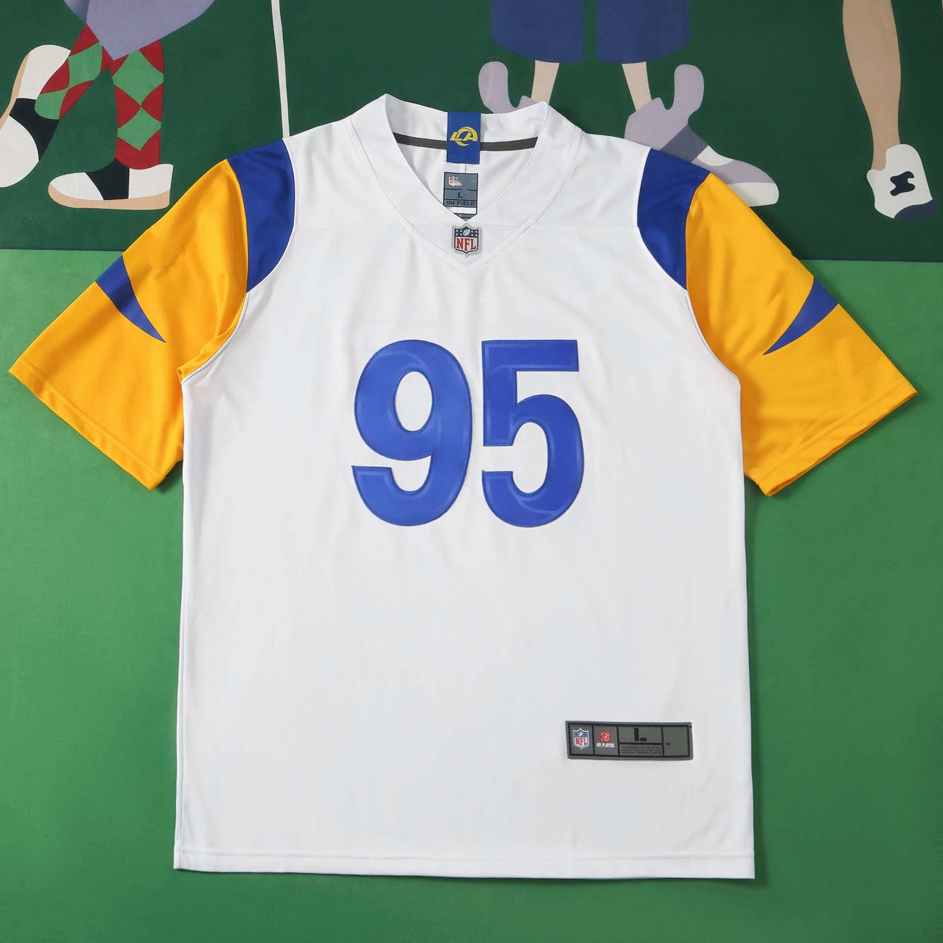 2026 NFL Los Angeles Rams White 95# GARRETT