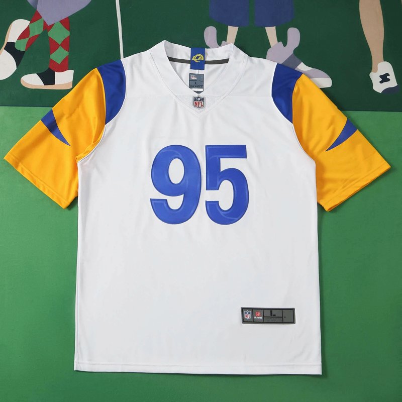 2026 NFL LosAngelesRams whites 95#GARRETT