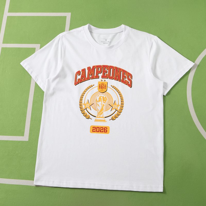 2026 Spain Pure Cotton Champion T-Shirt