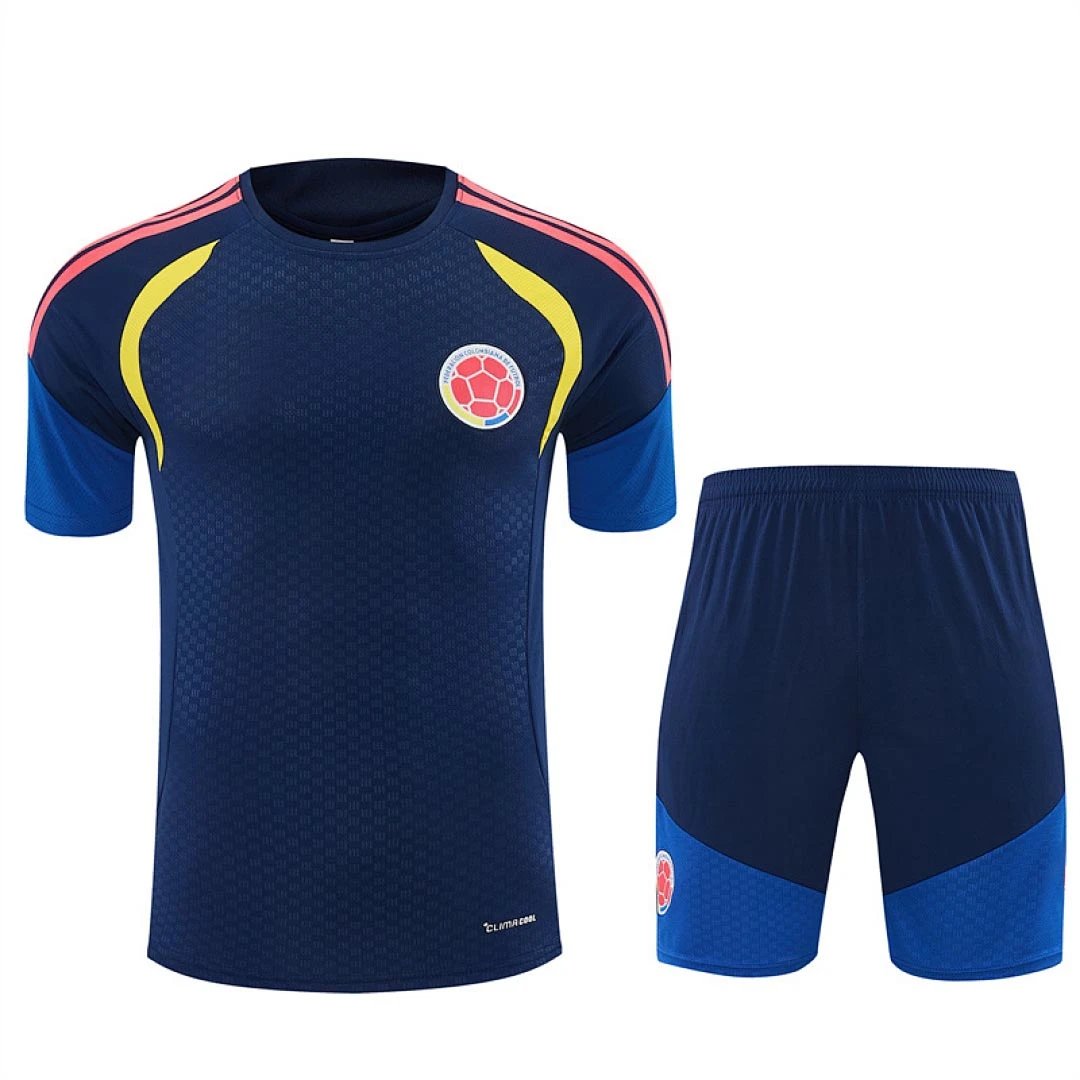 2026 Colombia Dark Blue Blue Short Sleeve Training Kit