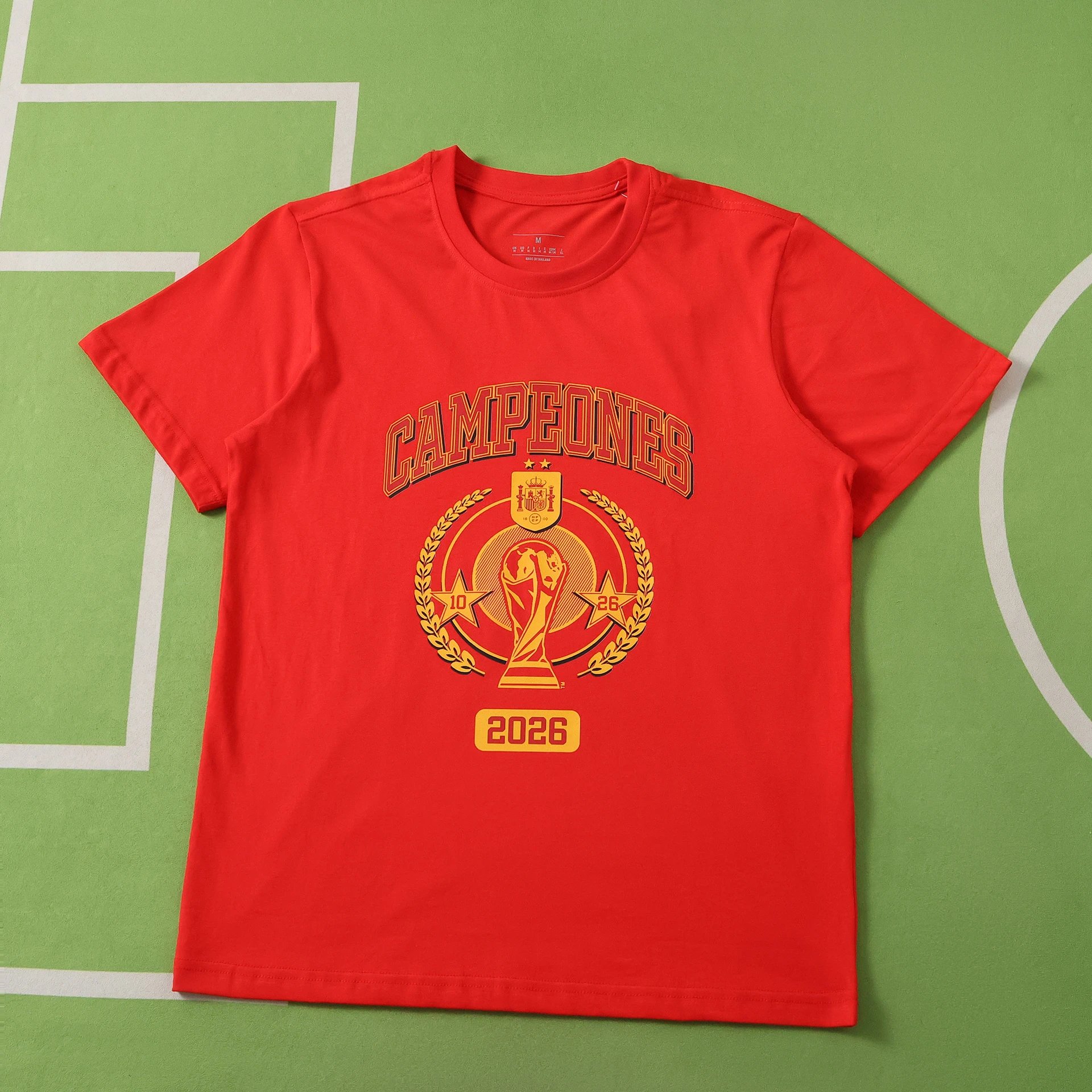 2026 Spain Red Championship Pure Cotton T-Shirt