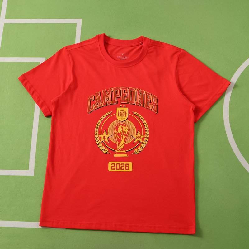 2026 Spain Pure Cotton Champion T-Shirt