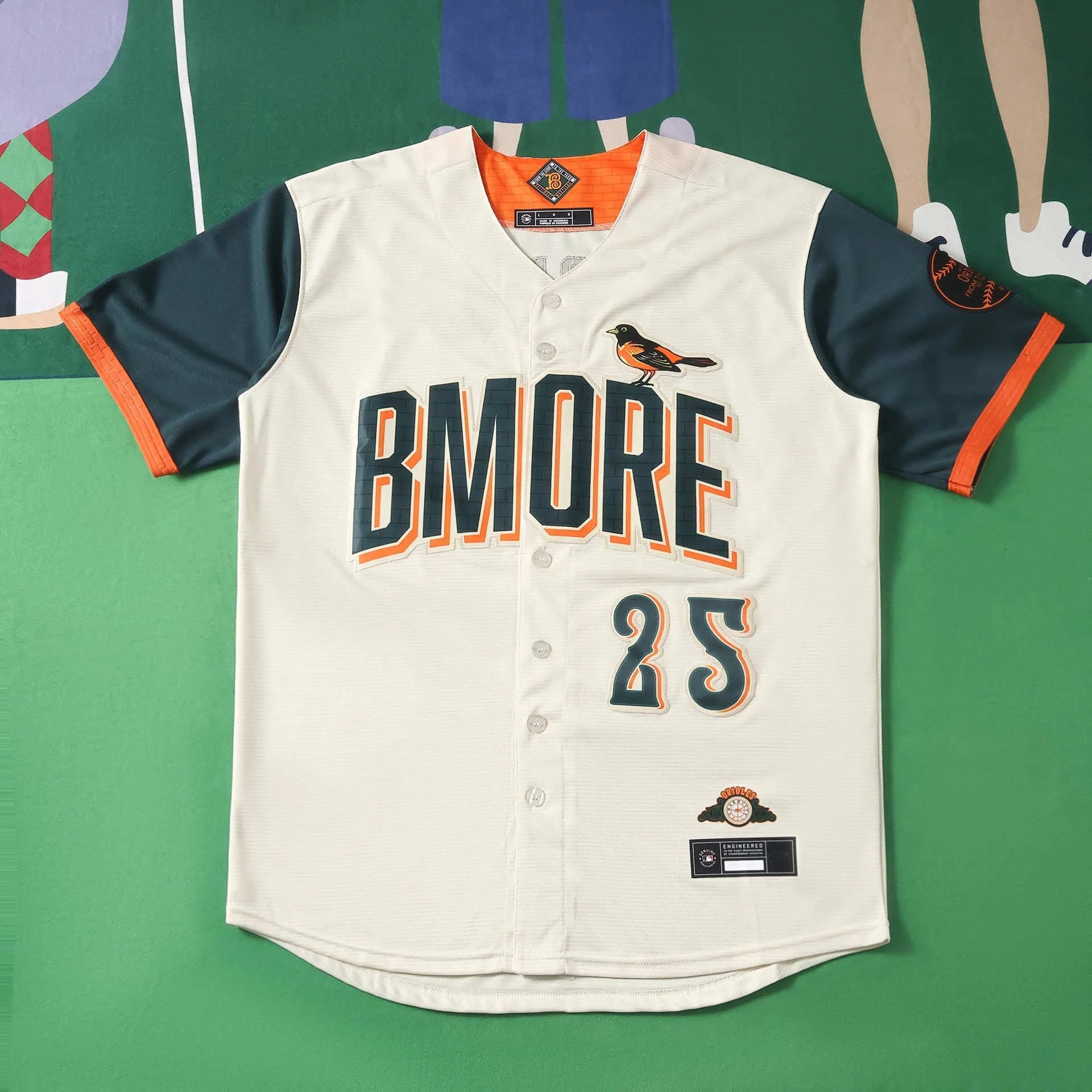 2627 MLB Baltimore Orioles Beige 25#ALOASO