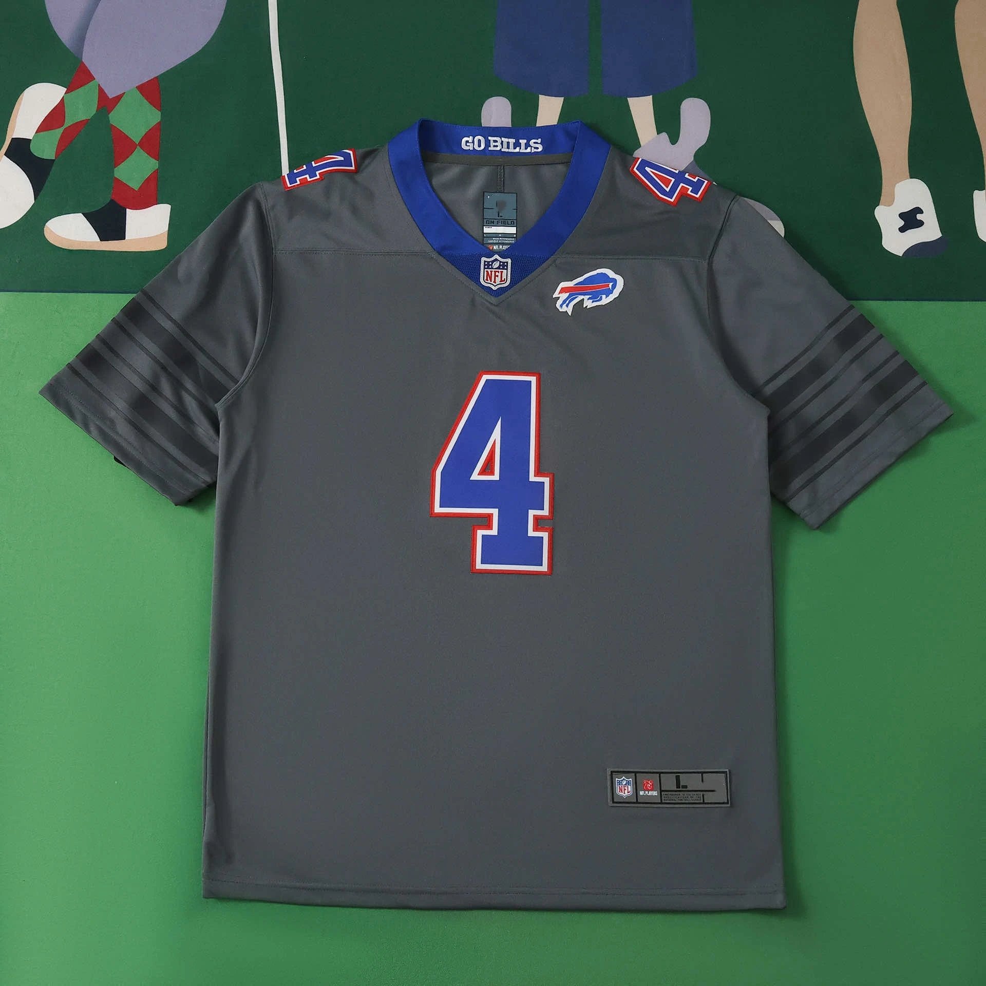 2026 NFL Buffalo Bills Grey 4#COOK III