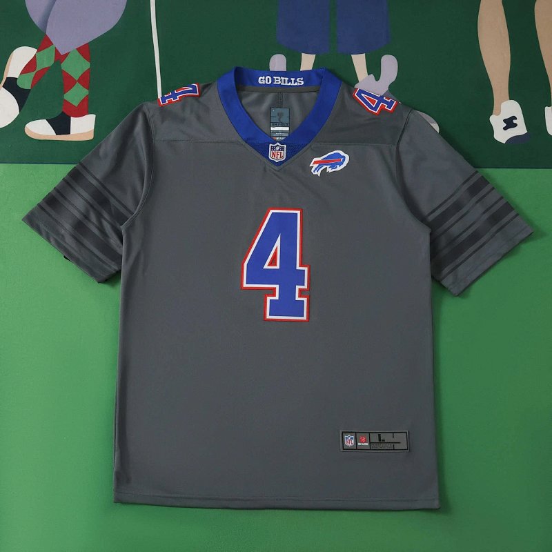 2026 NFL Buffalo Bills grey 4#COOK IlI