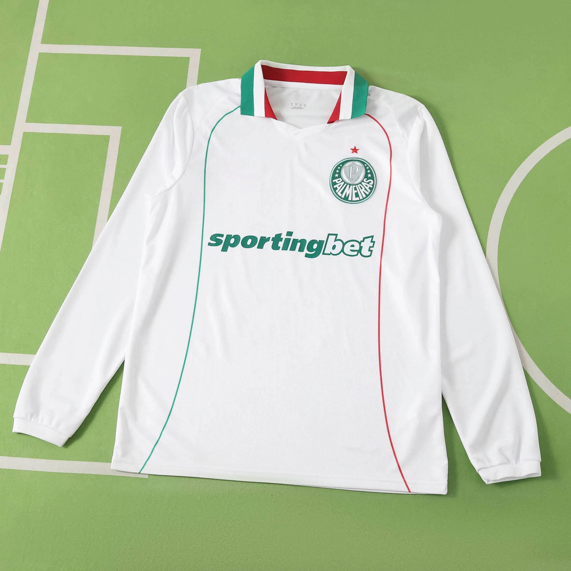 Palmeiras 2627 Away White Long Sleeve Replica (Customization info should be noted during order placement; messages are not valid)