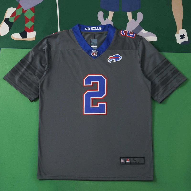 2026 NFL Buffalo Bills grey 2#MOORE