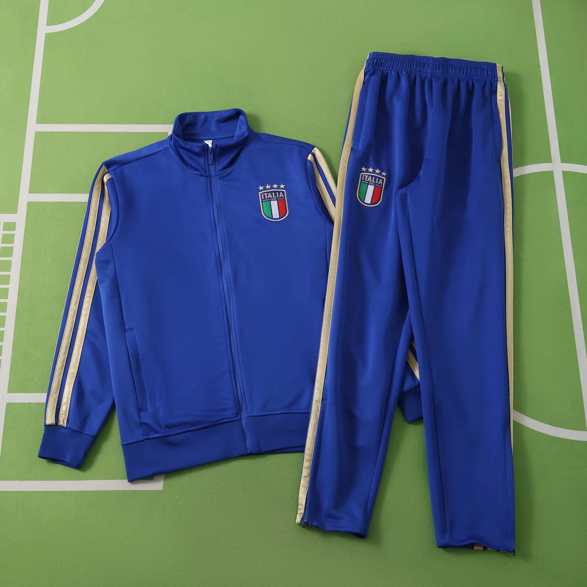 2026 Italian Blue Training Jacket Set